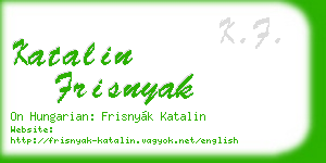 katalin frisnyak business card